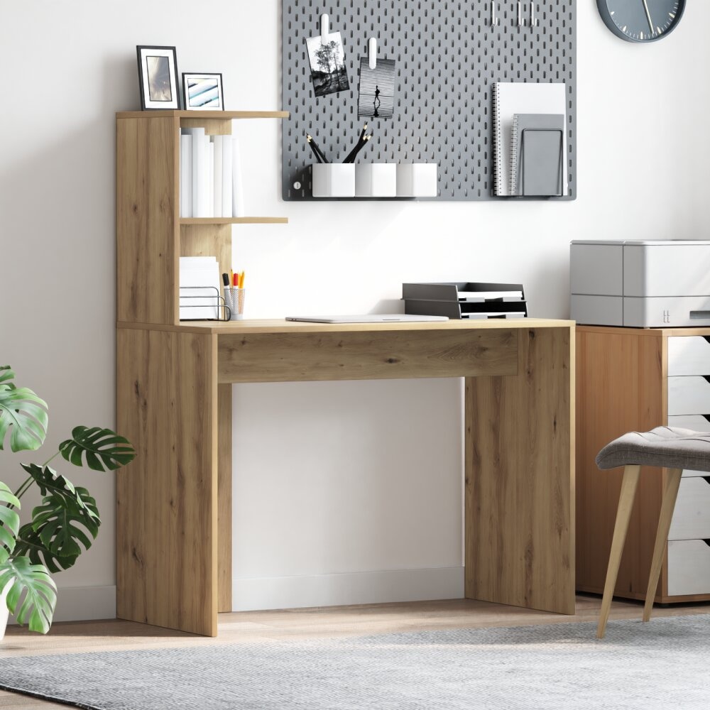 VidaXL Bureau Artisan Eiken 102x50x124 cm Houten Meubel