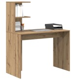 VidaXL Bureau Artisan Eiken 102x50x124 cm Houten Meubel