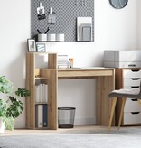 VidaXL Bureau met Opbergruimte Artisan Eiken 100x40x90 cm Geengineerd Hout