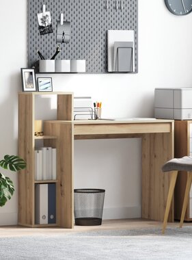 VidaXL Bureau met Opbergruimte Artisan Eiken 100x40x90 cm Geengineerd Hout