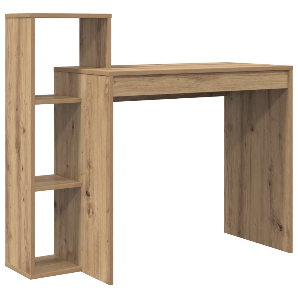 VidaXL Bureau met Opbergruimte Artisan Eiken 100x40x90 cm Geengineerd Hout