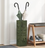 VidaXL Paraplovestand Olijfgroen 15,5x15,5x49 cm Staal