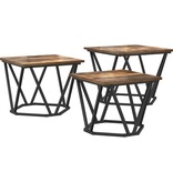 VidaXL Bijzettafels 3 st bewerkt hout gerookt eikenkleurig