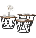 VidaXL Bijzettafels 3 st bewerkt hout gerookt eikenkleurig