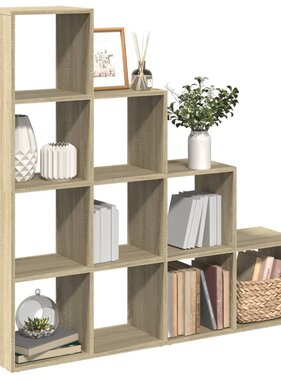 VidaXL Kamerscherm / boekenkast 131,5x29x131,5 cm hout sonoma eiken