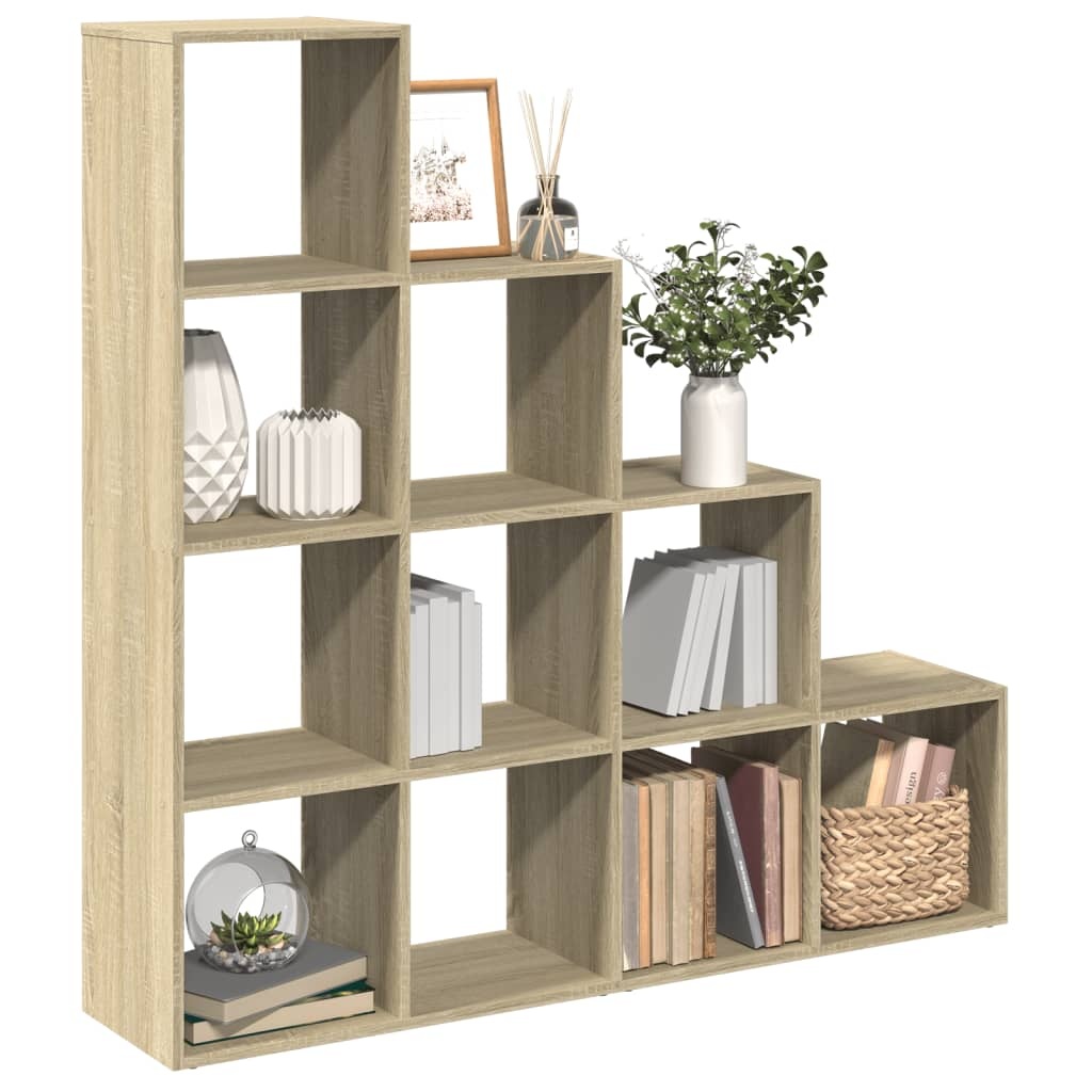 VidaXL Kamerscherm / boekenkast 131,5x29x131,5 cm hout sonoma eiken
