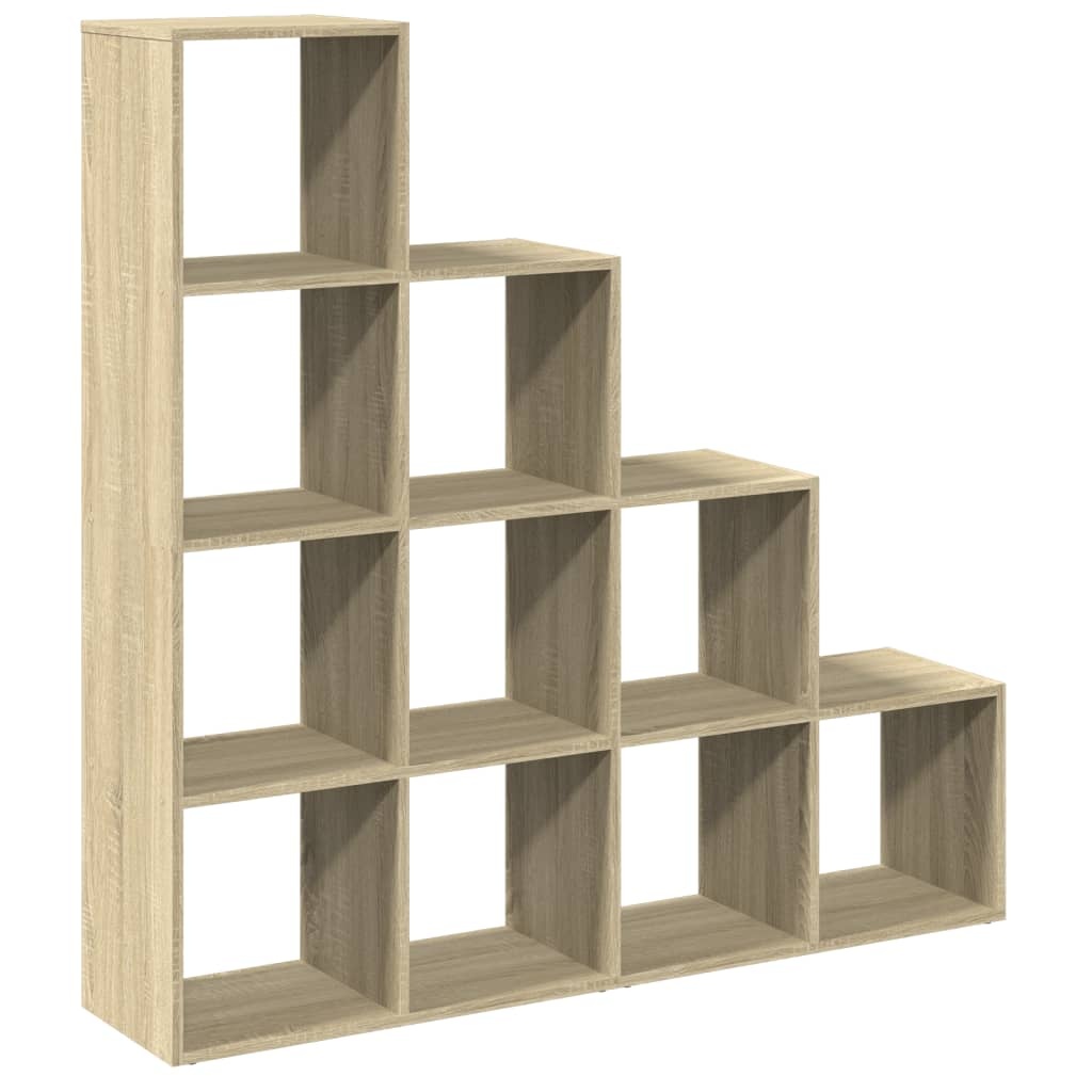 VidaXL Kamerscherm / boekenkast 131,5x29x131,5 cm hout sonoma eiken