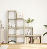 VidaXL Kamerscherm / boekenkast 131,5x29x131,5 cm hout sonoma eiken