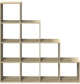 VidaXL Kamerscherm / boekenkast 131,5x29x131,5 cm hout sonoma eiken