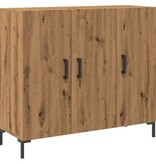 VidaXL Dressoir 90x34x80 cm bewerkt hout artisanaal eikenkleurig