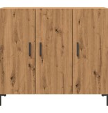 VidaXL Dressoir 90x34x80 cm bewerkt hout artisanaal eikenkleurig