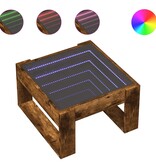 VidaXL Salontafel met Infinity LED 50x53x30 cm gerookt eikenkleurig