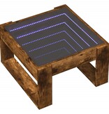 VidaXL Salontafel met Infinity LED 50x53x30 cm gerookt eikenkleurig