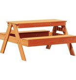 VidaXL Picknicktafel voor kinderen 88x97x52 cm grenenhout wasbruin