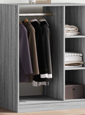 VidaXL Kledingkast 77x48x102 cm bewerkt hout grijs sonoma eikenkleurig