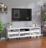 VidaXL Tv-meubel 150x30x44,5 cm bewerkt hout wit