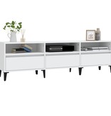 VidaXL Tv-meubel 150x30x44,5 cm bewerkt hout wit