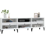 VidaXL Tv-meubel 150x30x44,5 cm bewerkt hout wit