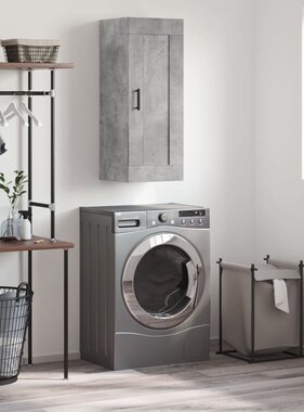 VidaXL Wandkast 34,5x34x90 cm bewerkt hout betongrijs