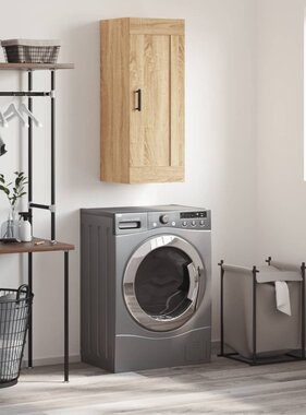 VidaXL Wandkast 34,5x34x90 cm bewerkt hout sonoma eikenkleurig