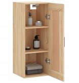 VidaXL Wandkast 34,5x34x90 cm bewerkt hout sonoma eikenkleurig