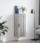 VidaXL Wandkast 34,5x34x90 cm bewerkt hout grijs sonoma eikenkleurig