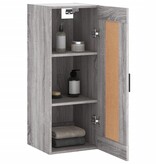VidaXL Wandkast 34,5x34x90 cm bewerkt hout grijs sonoma eikenkleurig