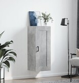VidaXL Wandkast 34,5x34x90 cm bewerkt hout betongrijs