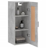 VidaXL Wandkast 34,5x34x90 cm bewerkt hout betongrijs