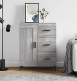VidaXL Dressoir 69,5x34x90 cm bewerkt hout grijs sonoma eikenkleurig
