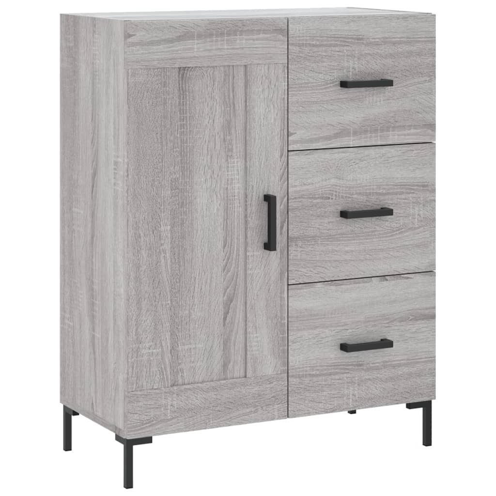 VidaXL Dressoir 69,5x34x90 cm bewerkt hout grijs sonoma eikenkleurig