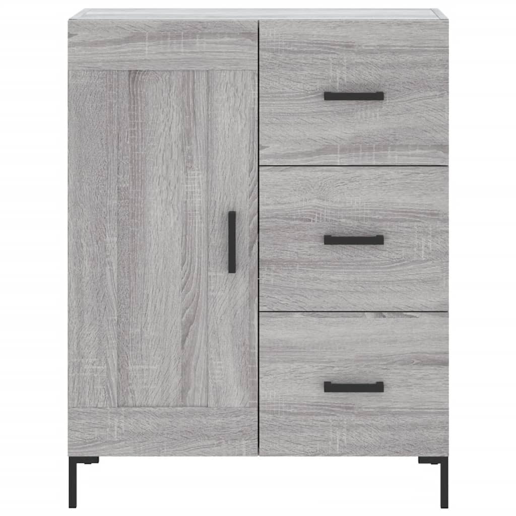 VidaXL Dressoir 69,5x34x90 cm bewerkt hout grijs sonoma eikenkleurig