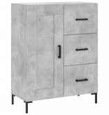 VidaXL Dressoir 69,5x34x90 cm bewerkt hout betongrijs