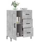 VidaXL Dressoir 69,5x34x90 cm bewerkt hout betongrijs