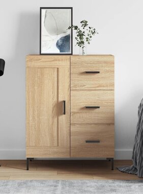 VidaXL Dressoir 69,5x34x90 cm bewerkt hout sonoma eikenkleurig