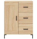 VidaXL Dressoir 69,5x34x90 cm bewerkt hout sonoma eikenkleurig