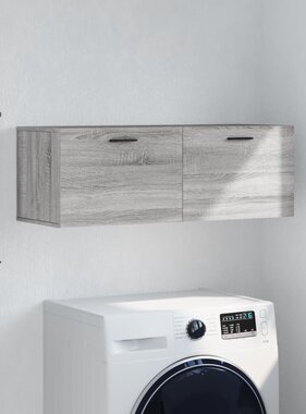 VidaXL Wandkast 100x36,5x35 cm bewerkt hout grijs sonoma eikenkleurig