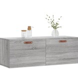 VidaXL Wandkast 100x36,5x35 cm bewerkt hout grijs sonoma eikenkleurig
