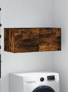 VidaXL Wandkast 80x36,5x35 cm bewerkt hout gerookt eikenkleurig
