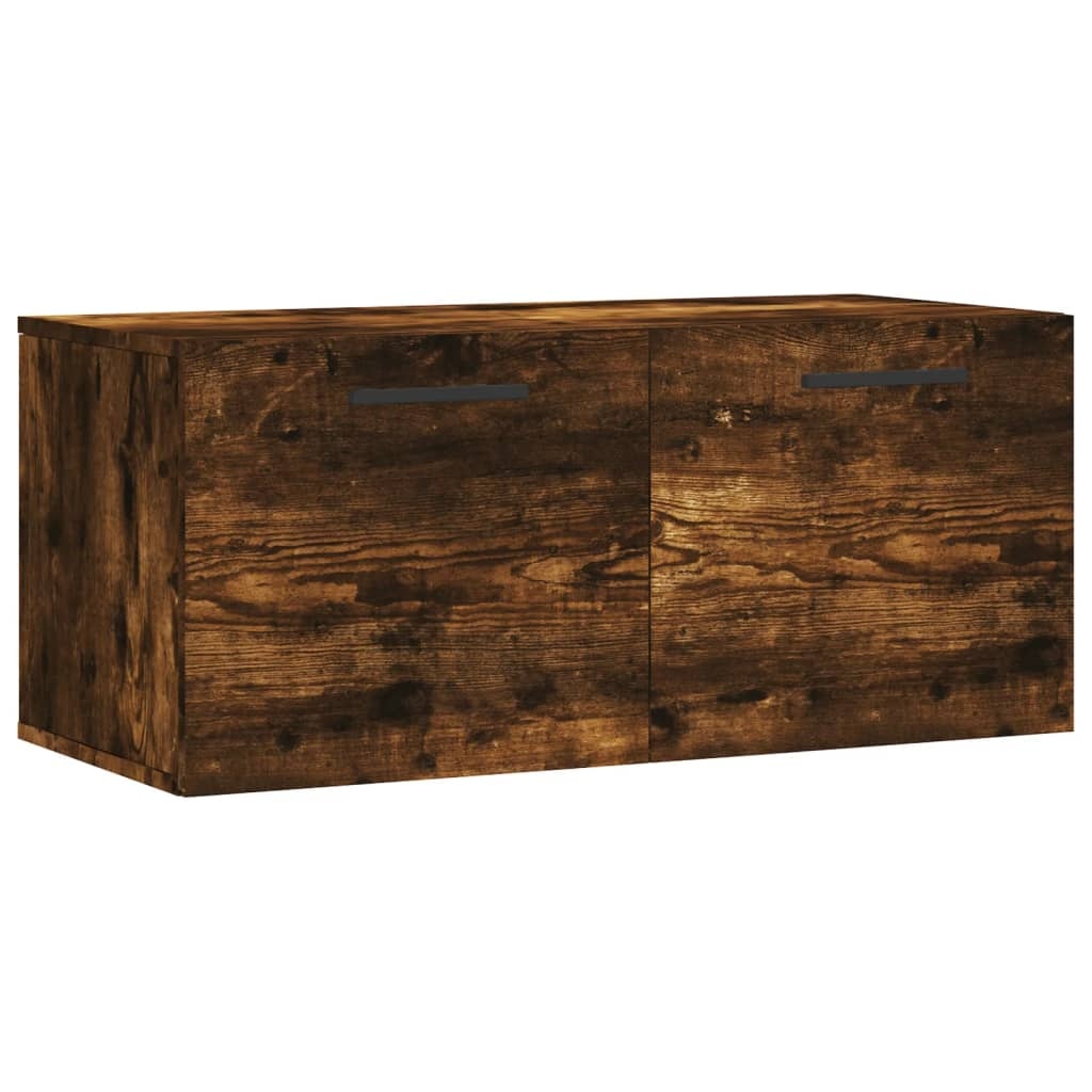 VidaXL Wandkast 80x36,5x35 cm bewerkt hout gerookt eikenkleurig