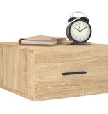 VidaXL Nachtkastjes 2 st wandgemonteerd 35x35x20 cm sonoma eikenkleur