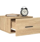 VidaXL Nachtkastjes 2 st wandgemonteerd 35x35x20 cm sonoma eikenkleur