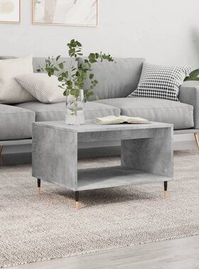 VidaXL Salontafel 60x50x40 cm bewerkt hout betongrijs