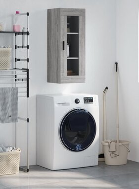 VidaXL Hangkast 34,5x34x90 cm grijs sonoma eikenkleurig