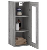 VidaXL Hangkast 34,5x34x90 cm grijs sonoma eikenkleurig