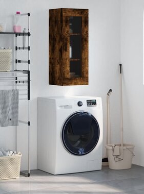 VidaXL Wandkast 34,5x34x90 cm gerookt eikenkleurig