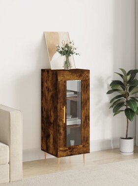 VidaXL Dressoir 34,5x34x90 cm bewerkt hout gerookt eiken