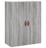 VidaXL Wandkast 69,5x34x90 cm grijs sonoma eikenkleurig