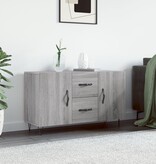 VidaXL Dressoir 100x36x60 cm bewerkt hout grijs sonoma eikenkleurig