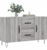 VidaXL Dressoir 100x36x60 cm bewerkt hout grijs sonoma eikenkleurig